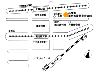 会館の附近見取り図